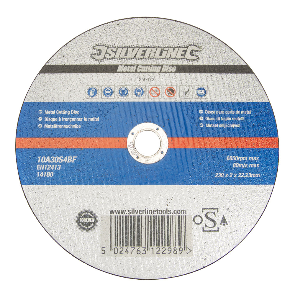 Heavy Duty Metal Cutting Disc OSA Accredited Flat. 230 x 2 x 22.23mm - 259972