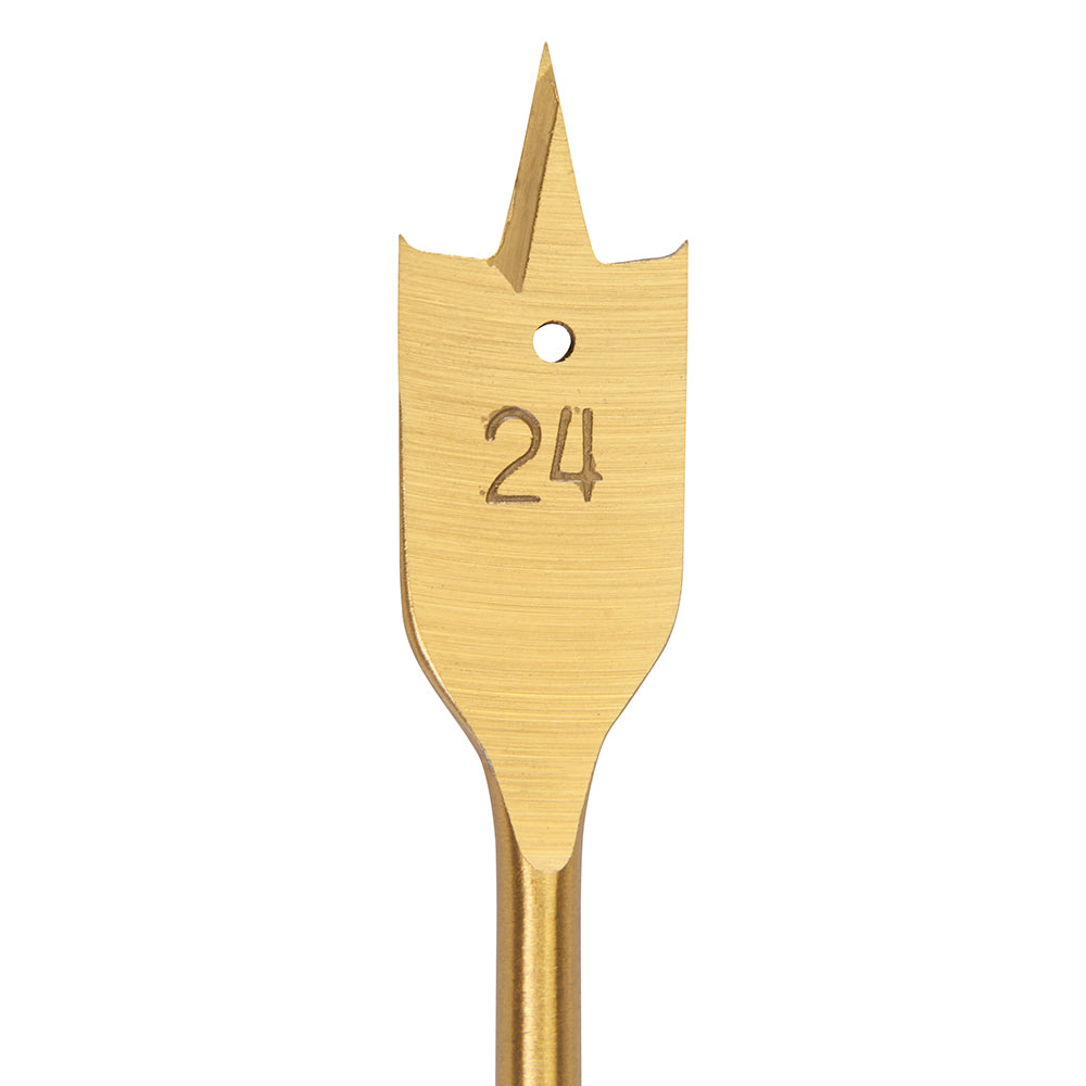 HSS Titanium Coated Flat Spade Wood Drill Bits Choose From 8mm to 32mm