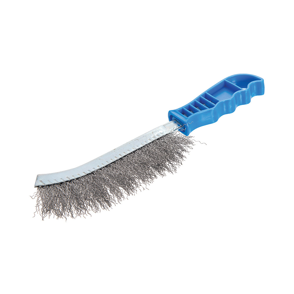 Wire Brush For Cleaning Bricklaying Trowels, Choose Steel or Brass Bristles.