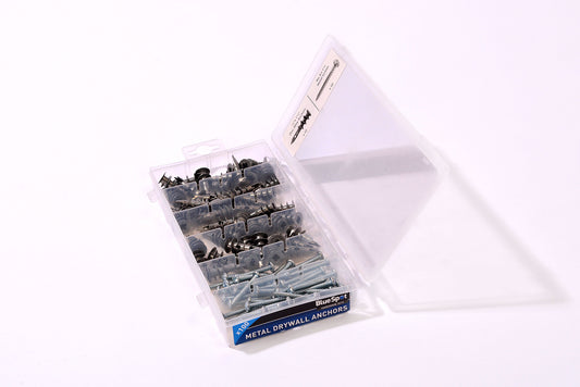 100 PCE Assorted Metal Drywall Plasterboard Anchor And Screw Set