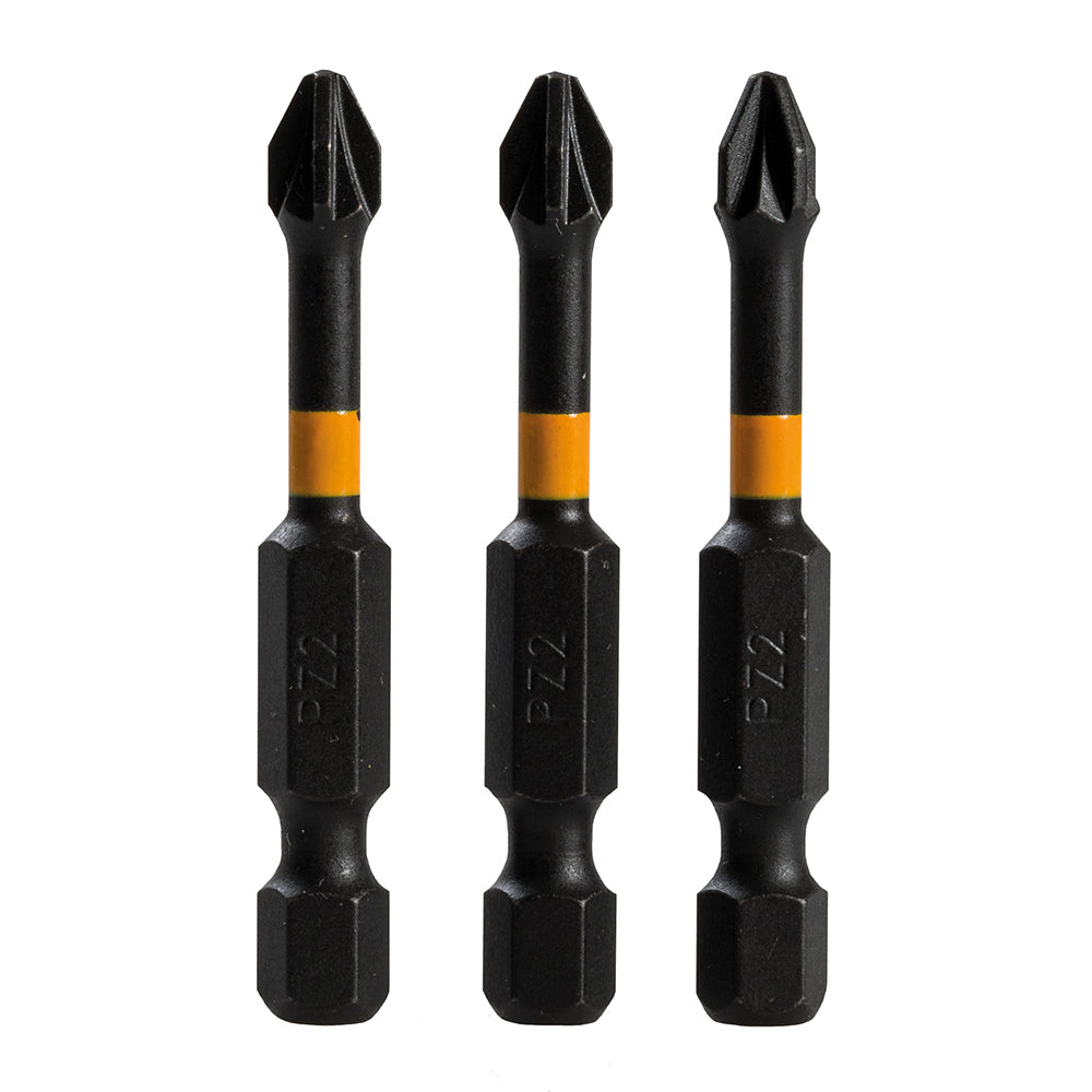 Pozi 50mm Battery Driver Impact Bits 3 pack PZ2 Triton - 740013