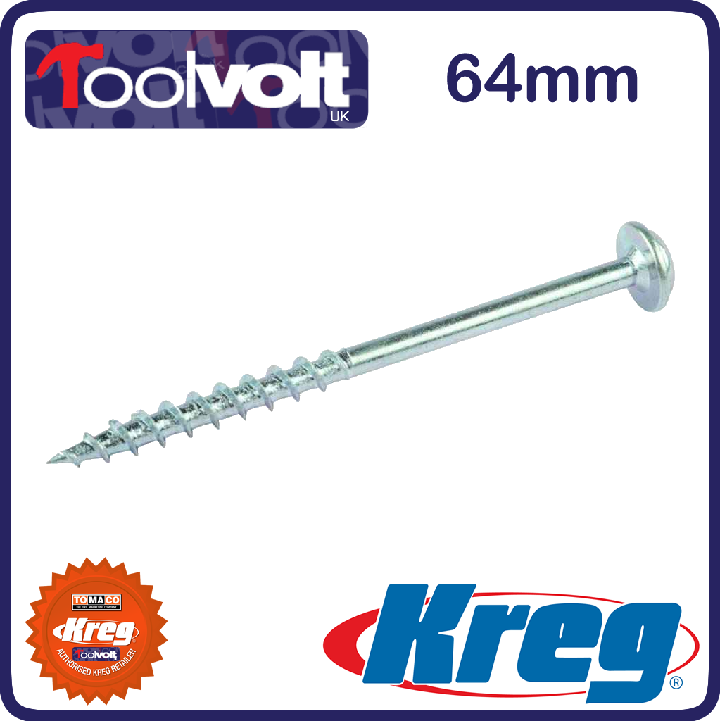 100 Kreg Pocket Hole Screws SML-C250-100 Washer Head Coarse 64mm 2-1/5" -TOP UP PACK