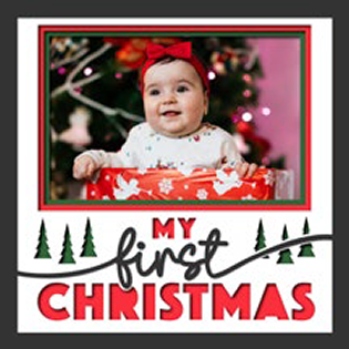 My First Christmas Photo Frame. 20 x 20cm