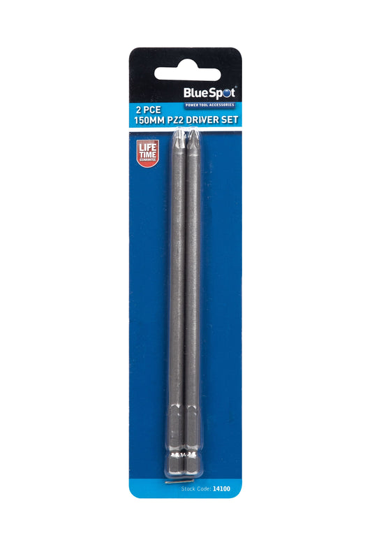 2 PCE 150mm Long PZ2 Battery Drill Driver Set Bits