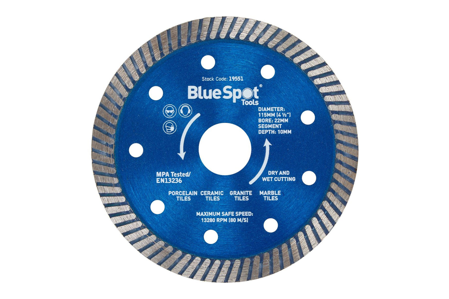 Super Thin Turbo Angle Grinder Disc. 115mm.