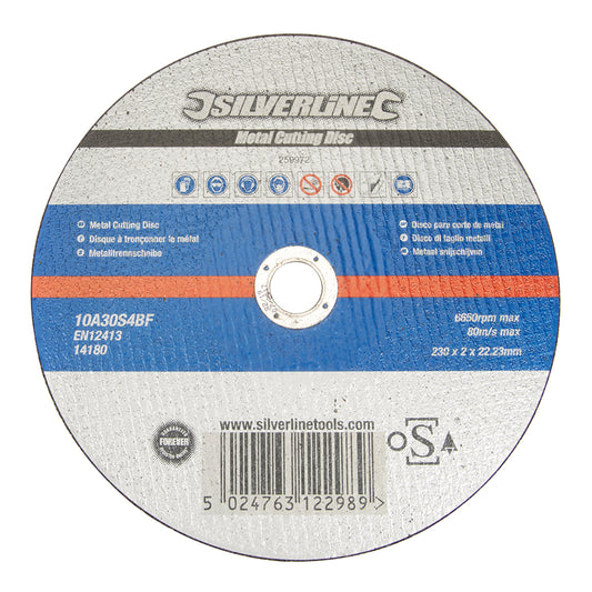 Heavy Duty Metal Cutting Disc OSA Accredited Flat. 230 x 2 x 22.23mm - 259972
