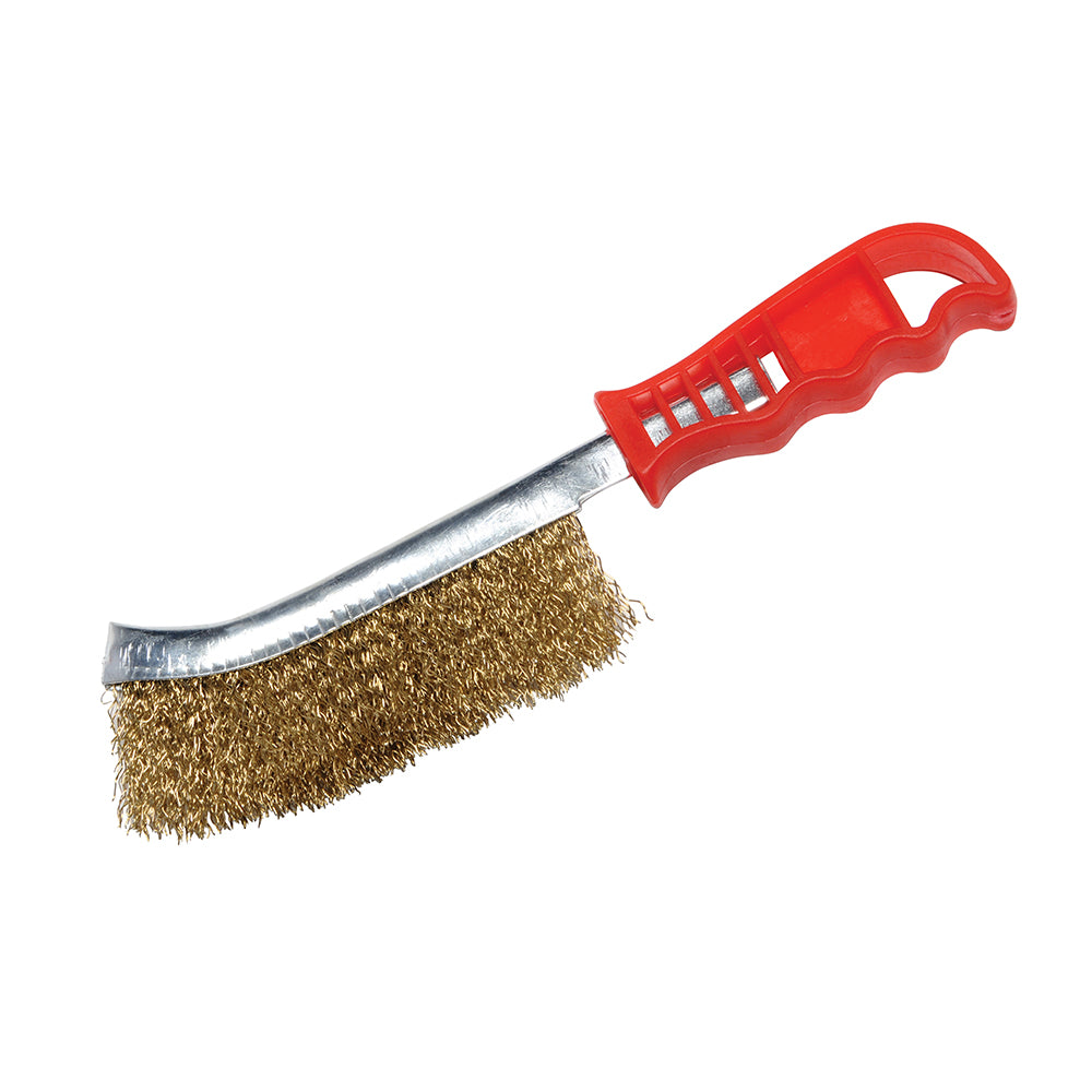 Wire Brush For Cleaning Bricklaying Trowels, Choose Steel or Brass Bristles.