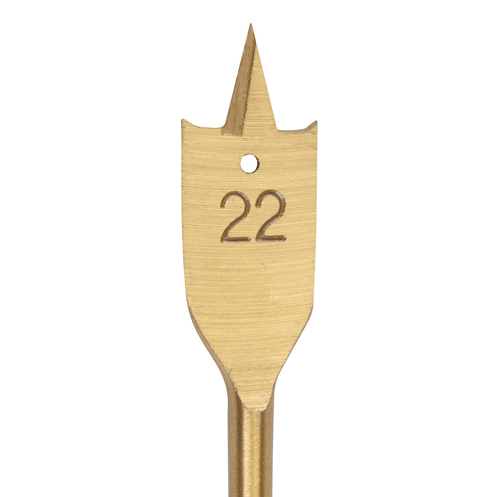 HSS Titanium Coated Flat Spade Wood Drill Bits Choose From 8mm to 32mm