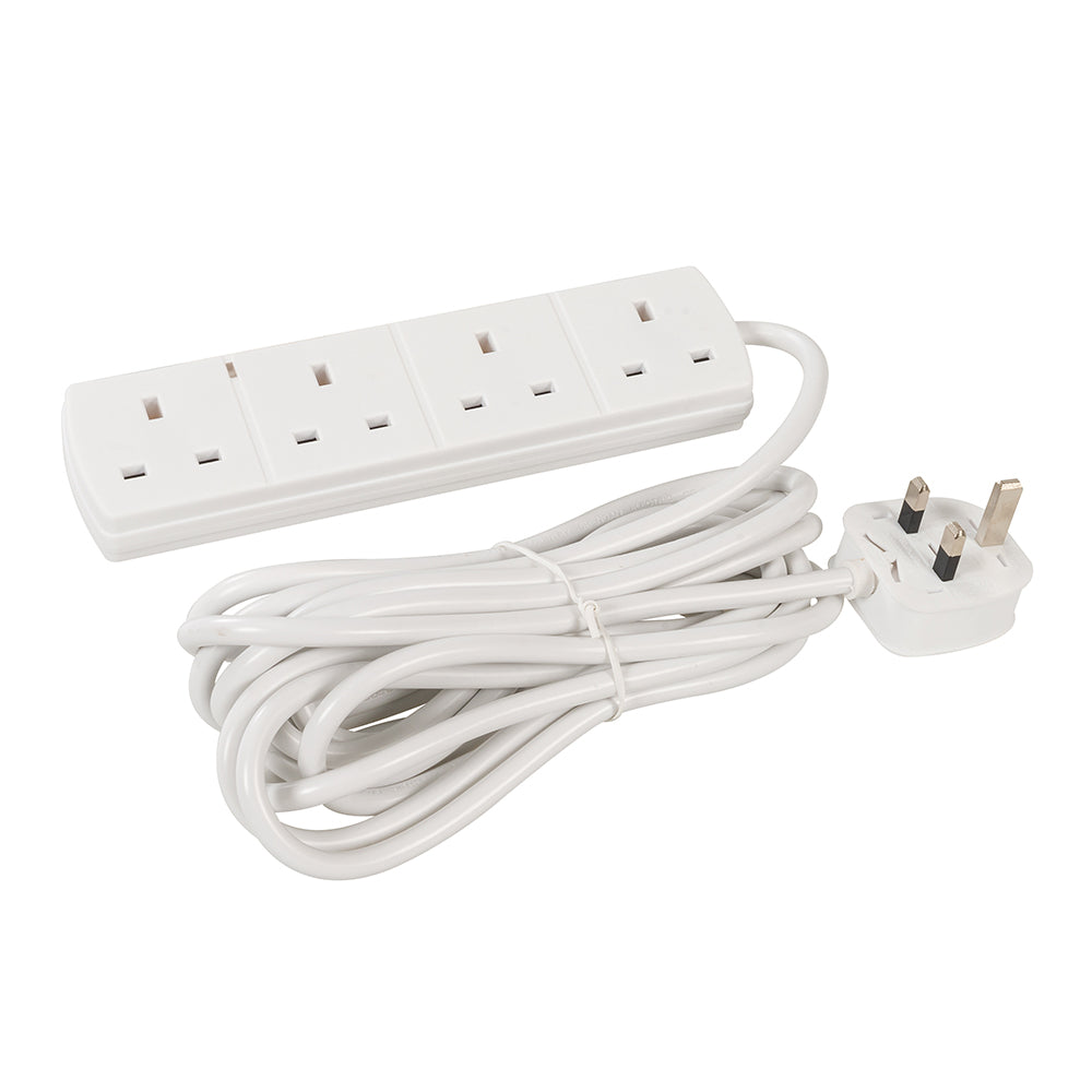 Extension Lead 4 Gang Plug Socket 5 Meters Long - 756731