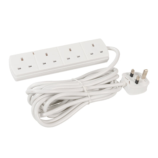 Extension Lead 4 Gang Plug Socket 5 Meters Long - 756731