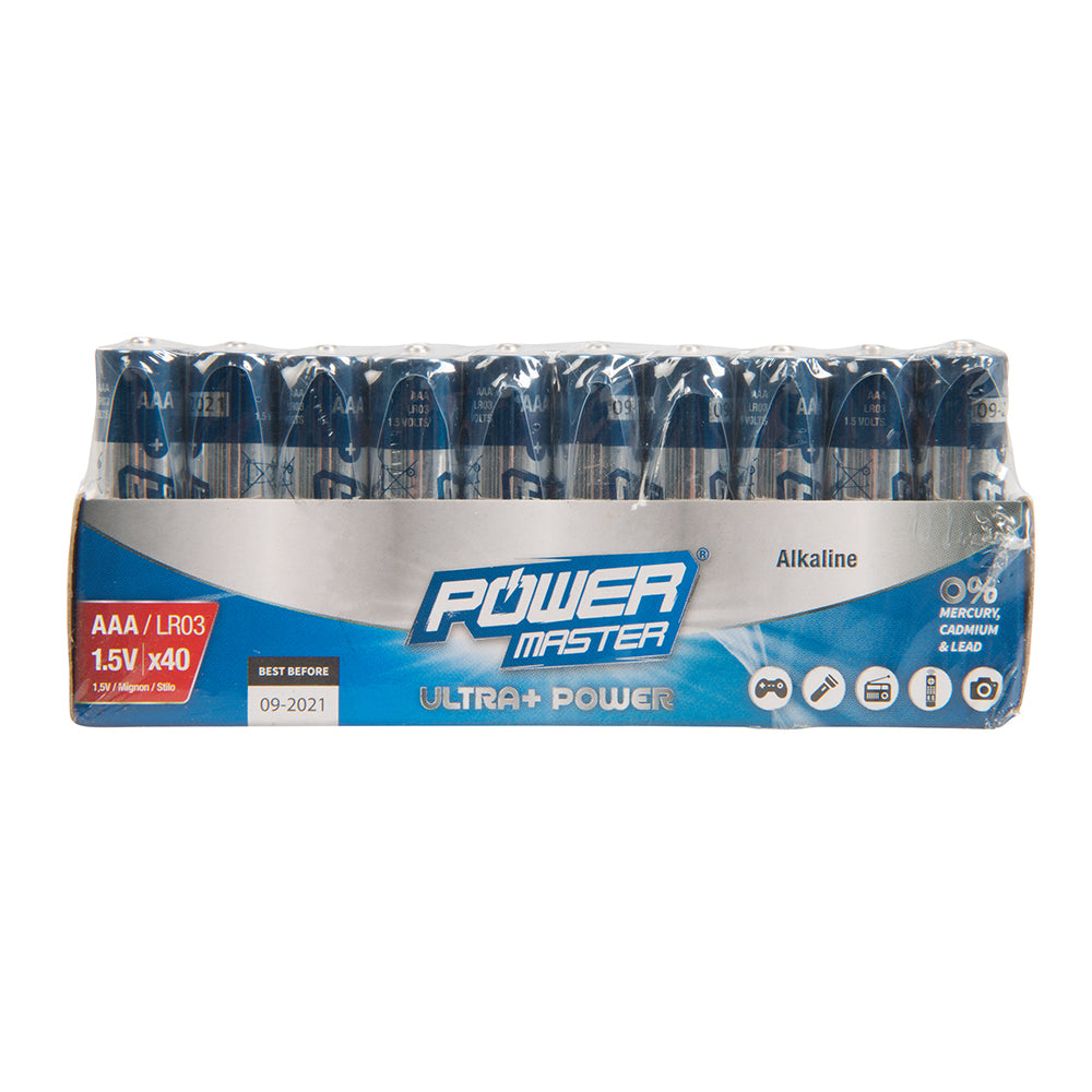 AAA Super Alkaline 1.5 Volt Batteries LR03 40pk Ideal for Remote Controllers