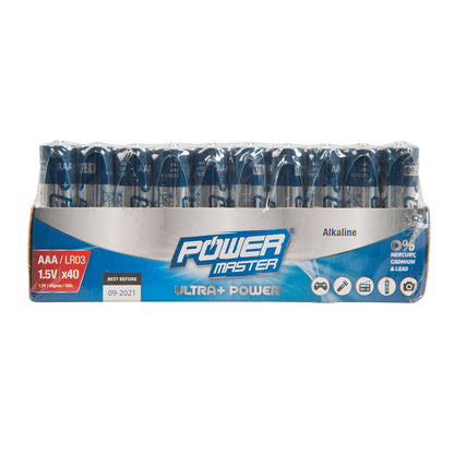 AAA Super Alkaline 1.5 Volt Batteries LR03 40pk Ideal for Remote Controllers