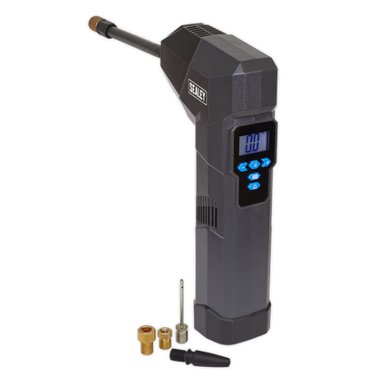 Expansion Vessel Pump. Compact Rechargeable Tyre Inflator & Power Bank with Worklight.