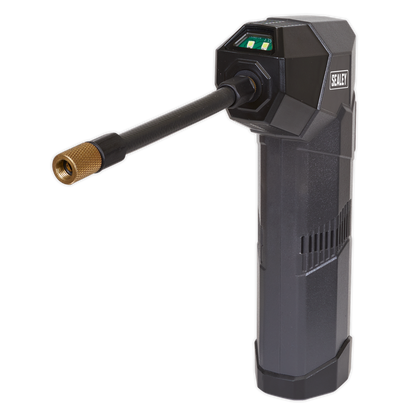 Expansion Vessel Pump. Compact Rechargeable Tyre Inflator & Power Bank with Worklight.