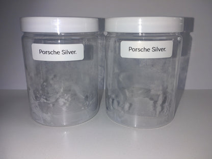 Polyester Powder Coat for laser engravers, Metallic Silver. 20 Grams
