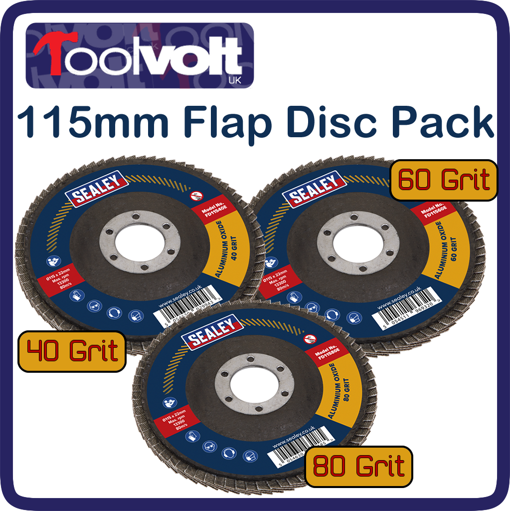 3 Pack Aluminium Oxide Sanding Flap Discs