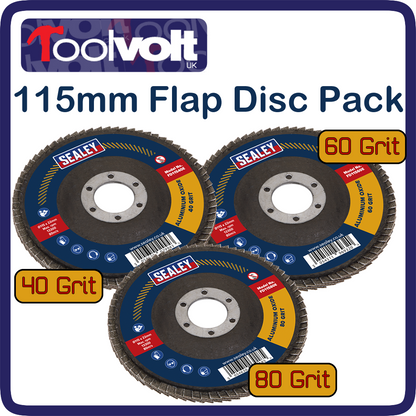 3 Pack Aluminium Oxide Sanding Flap Discs