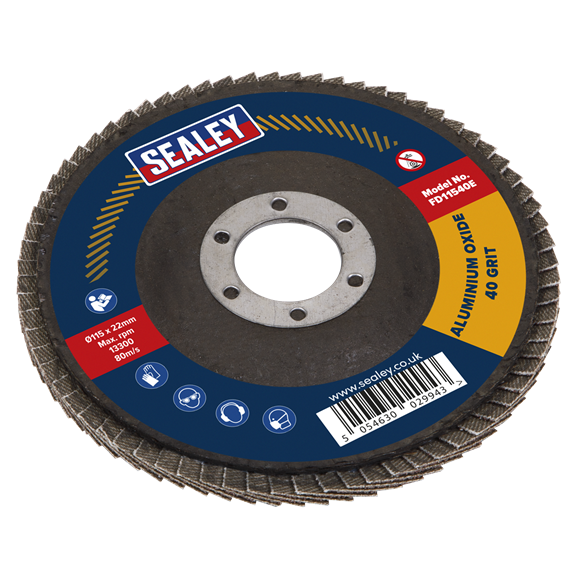 115mm Aluminium Oxide Flap Disc 40 Grit 22mm Bore