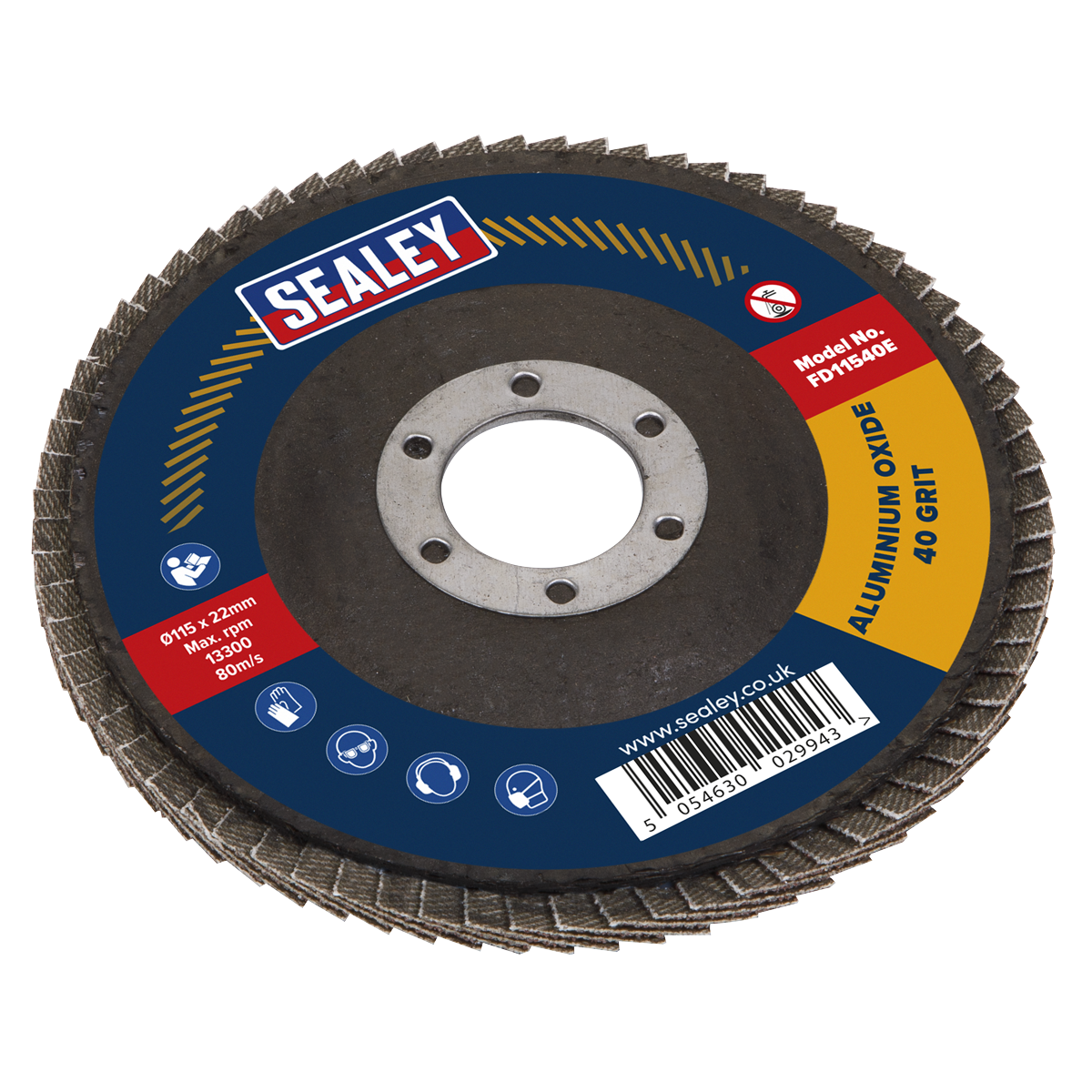 Part of a 3 Pack Aluminium Oxide Sanding Flap Discs