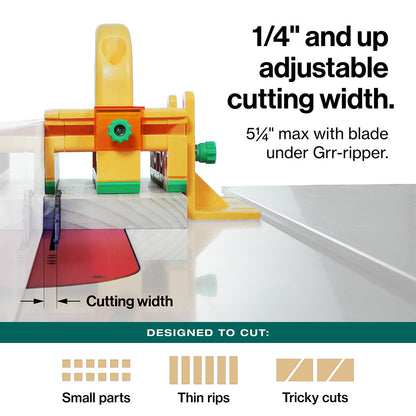 MJ GRR-RIPPER 3D Table Saw Pushblock+ Inc SafeRip Kit.