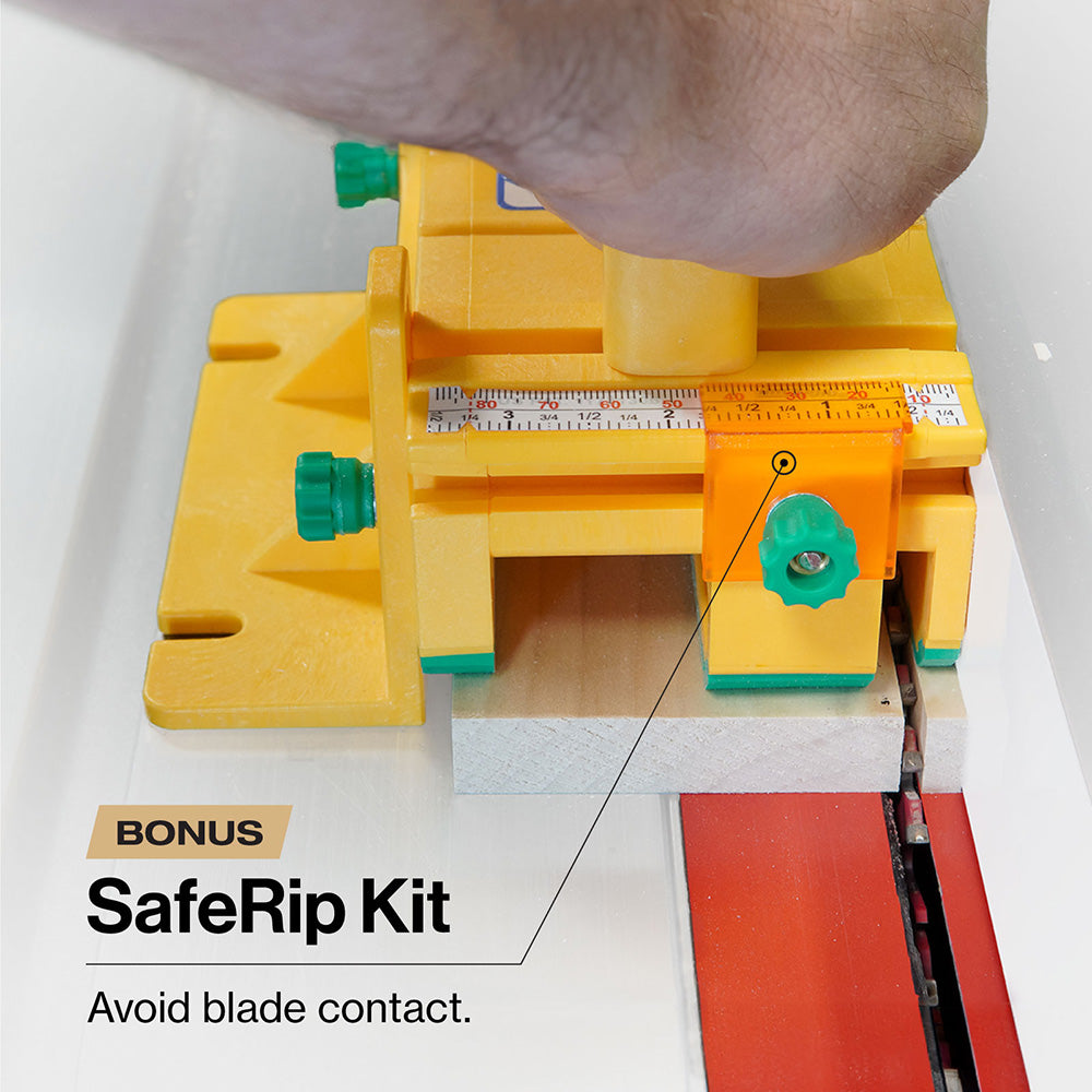 MJ GRR-RIPPER 3D Table Saw Pushblock+ Inc SafeRip Kit.