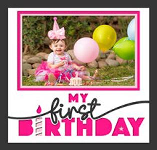 My First Birthday Photo Frame. 20 x 20cm