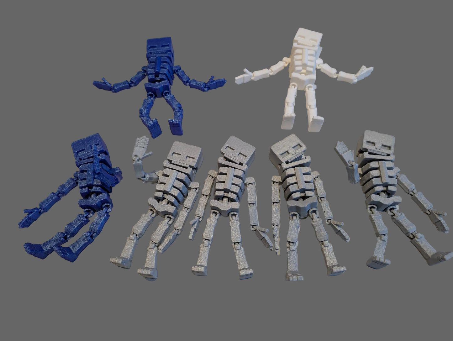 3D Printed Blocky Undead Archer - Fan-Made Collectible Figure