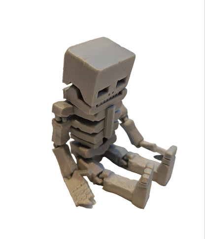 3D Printed Blocky Undead Archer - Fan-Made Collectible Figure