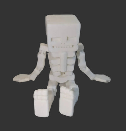3D Printed Blocky Undead Archer - Fan-Made Collectible Figure
