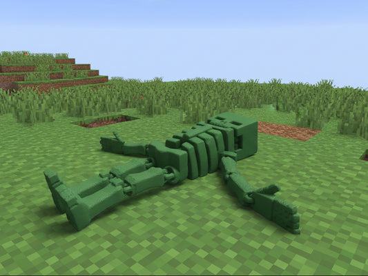 White skeleton model on a reflective surface with a light source