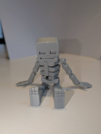 3D Printed Blocky Undead Archer - Fan-Made Collectible Figure