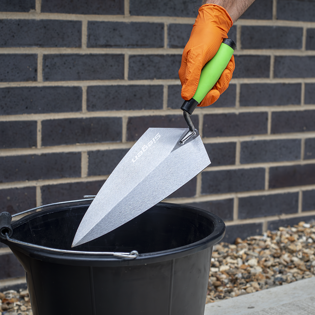 Siegen Soft Grip Bricklaying, &nbsp;Plastering &amp; Pointing Trowel Set 5 Piece. - S01300
