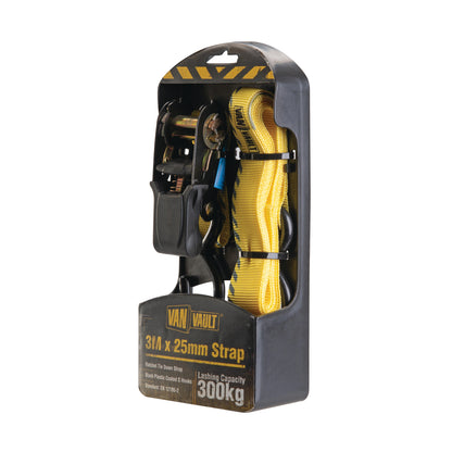 Van Vault Ratchet Strap. 3m Long 25mm wide.