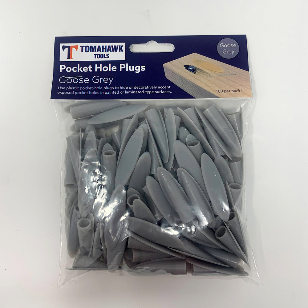 Pocket Hole Screw Plugs – Goose Grey Pack of 100