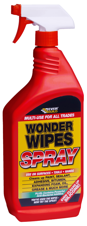 Wonder Wipes Spray. 1Ltr Bottle Cleaner, Paint, Silicone, Glue. Multie Surface